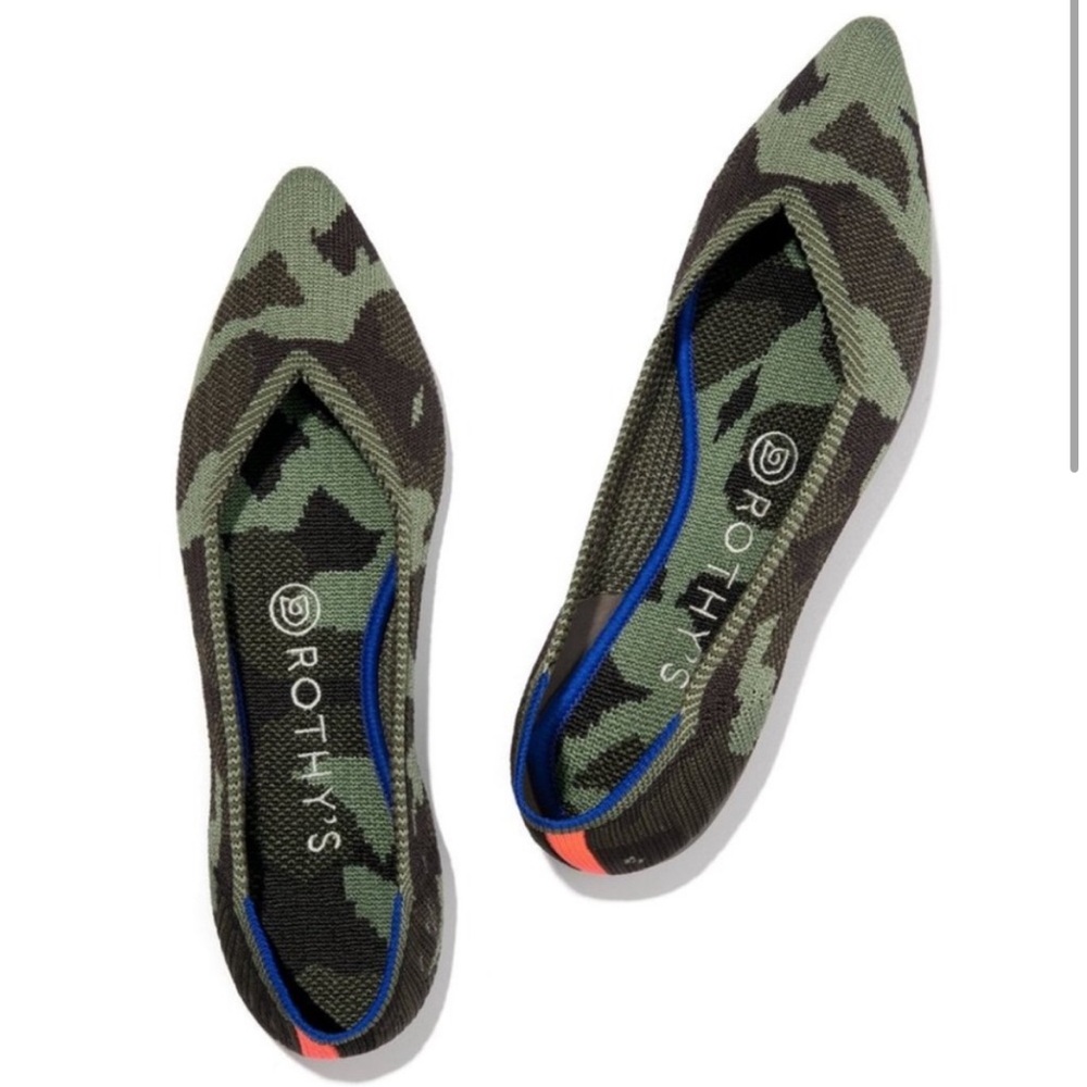 🌟Rothy's The Point Green Camo ✨